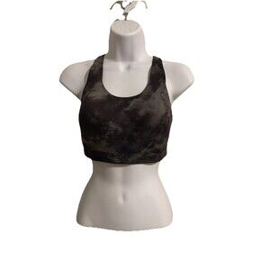 NWT ATHLETA Printed Advance Sports Bra Size 32D Adjustable Straps High Impact